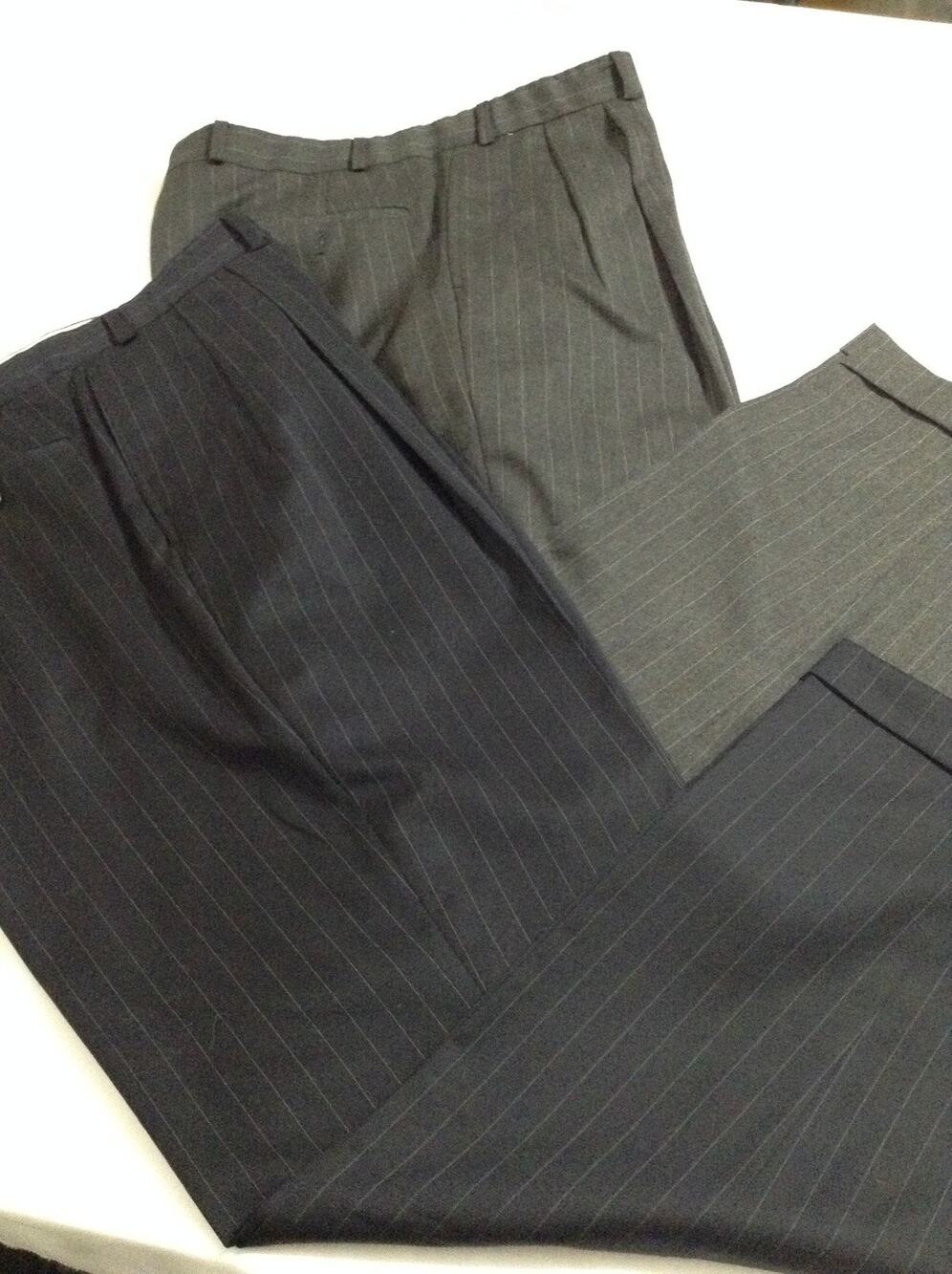 LOT 2 Lauren Ralph Lauren Mens Dress Pants 36x29 (Tag 36x32) Wool Pleated Cuffed